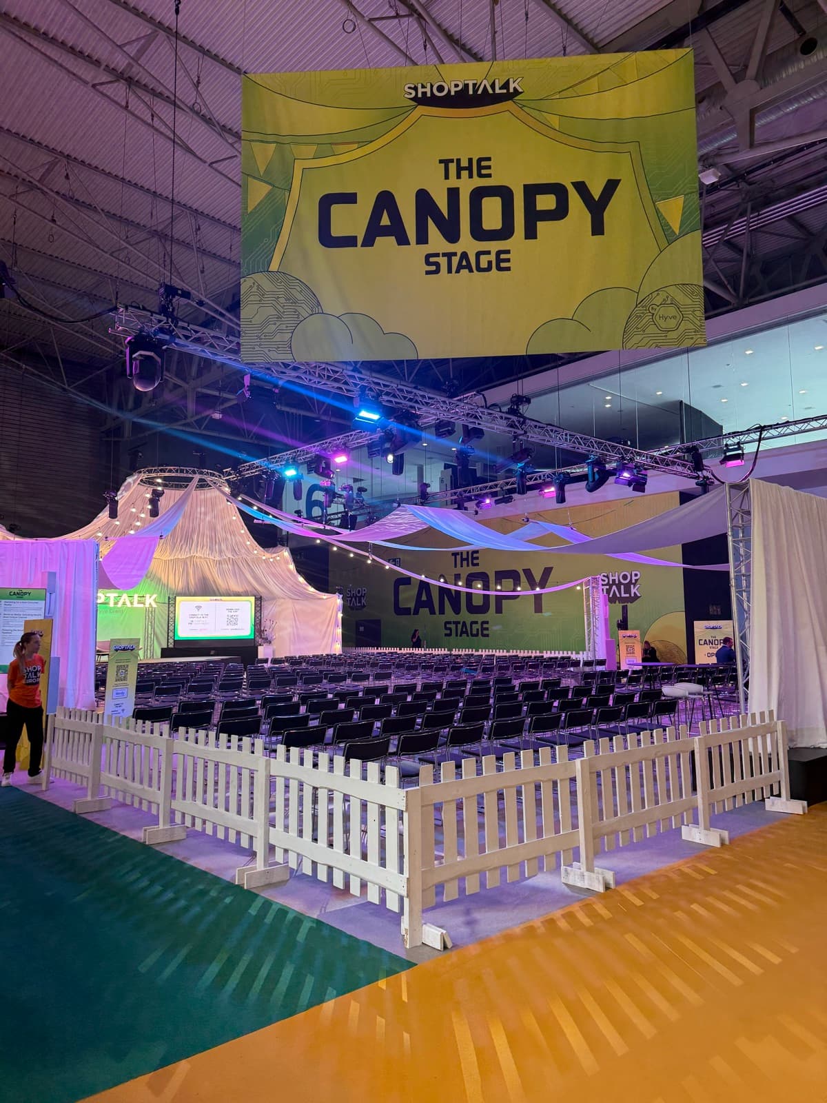 The Canopy Stage at Shoptalk Europe, a secondary session venue