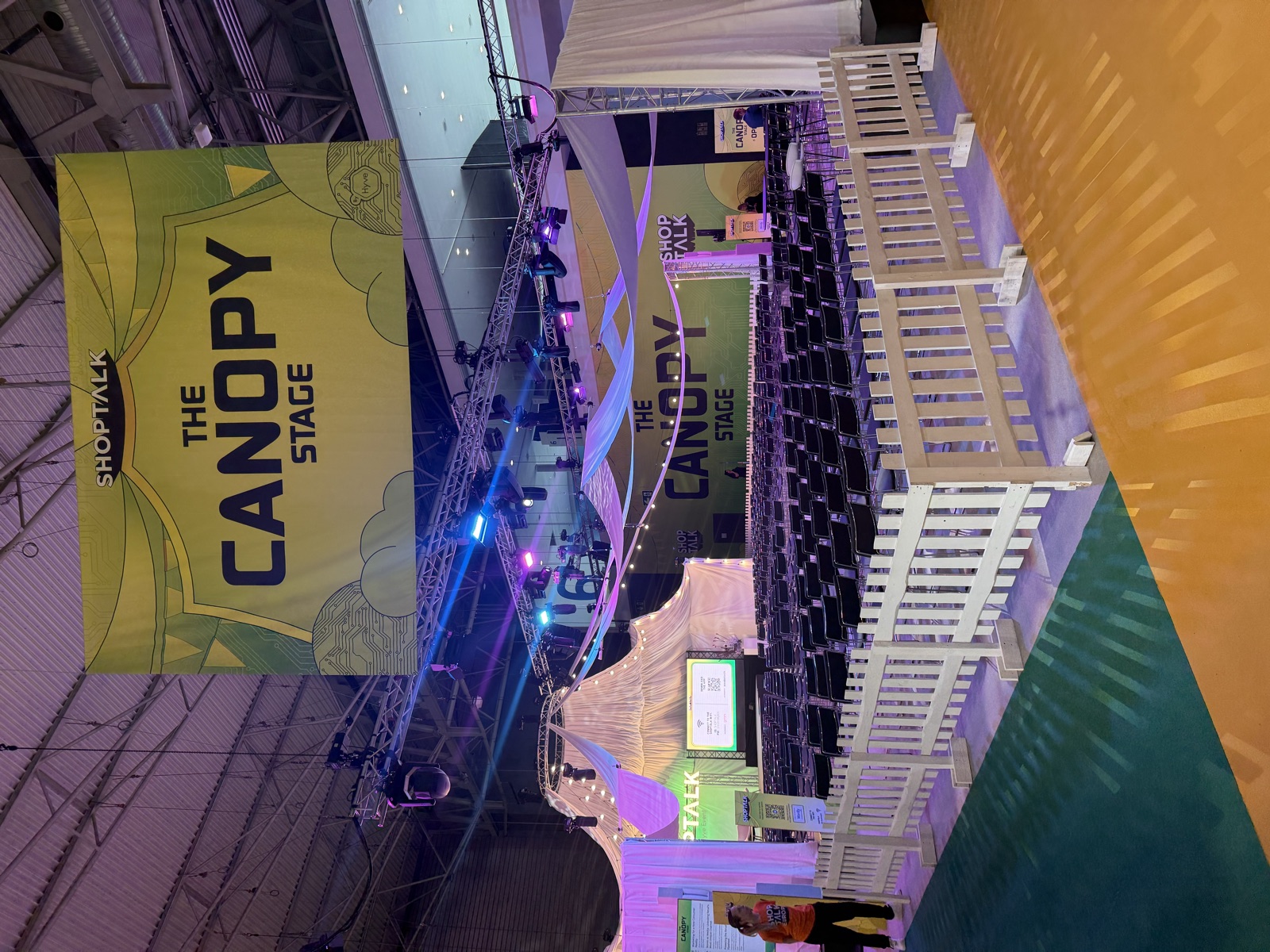 The Canopy Stage at Shoptalk Europe, a secondary session venue